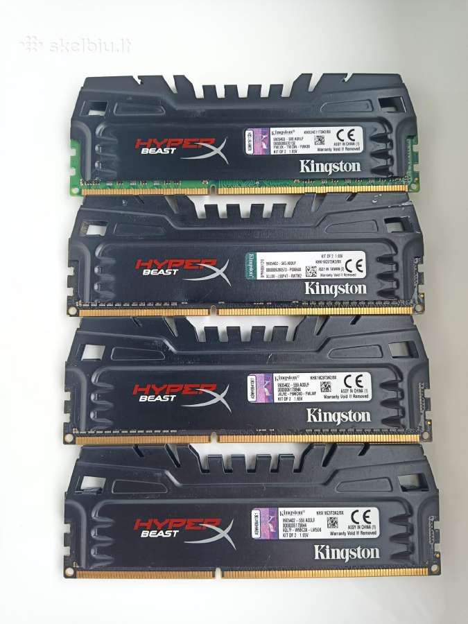 16gb (4x4gb) Kingston Hyperx Beast Ddr3