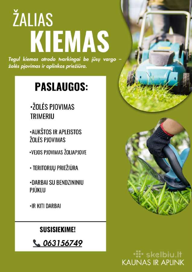 Žolės Pjovimas Trimeriu/žolepjove Kaune ir Aplink