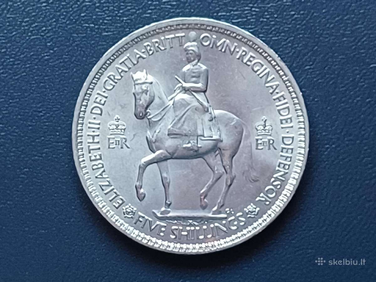5 šilingai 1953m. Britanija - nuotraukos Nr. 2