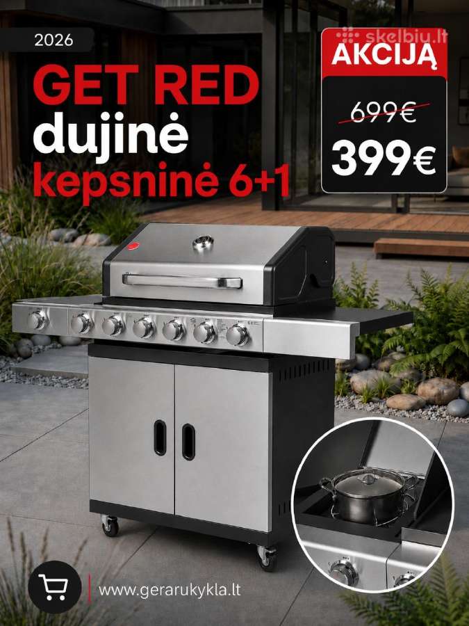 Dujinė kepsninė Get Red 6+1, didelė
