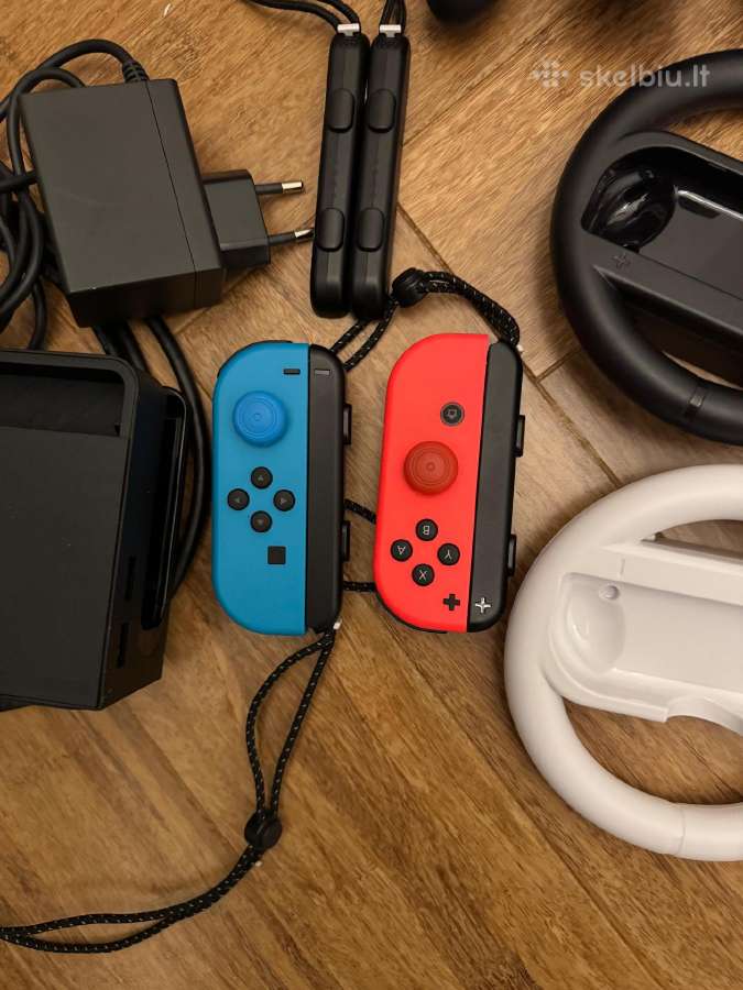 Nintendo Switch Oled komplektas + 4 pulteliai - nuotraukos Nr. 5