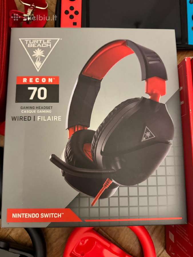 Nintendo Switch Oled komplektas + 4 pulteliai - nuotraukos Nr. 7