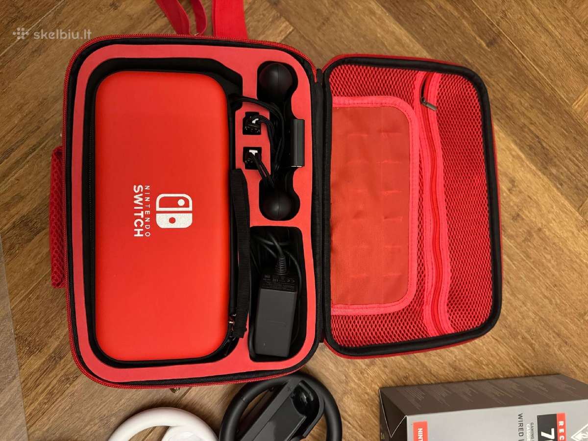 Nintendo Switch Oled komplektas + 4 pulteliai - nuotraukos Nr. 13