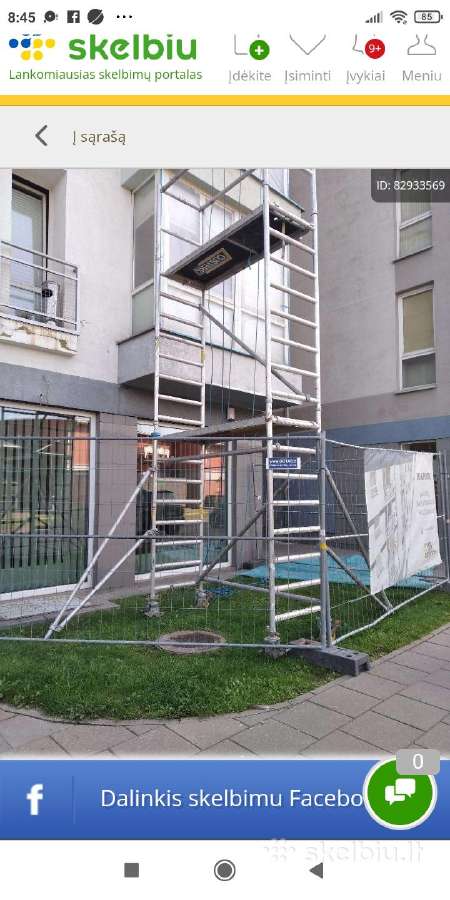 Bokštelis pastoliai 6m