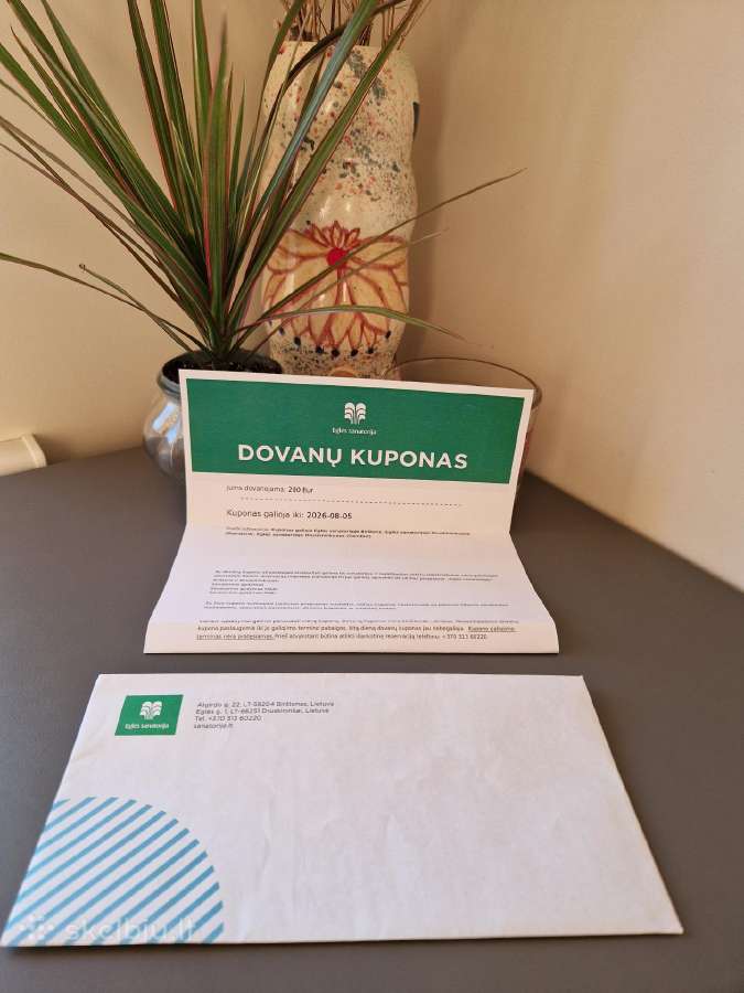 Parduodu Eglės sanatorijos dovanų kuponą