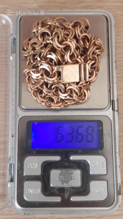 Bismarkas raudono auksine grandinele 585prb 63,7gr - nuotraukos Nr. 7