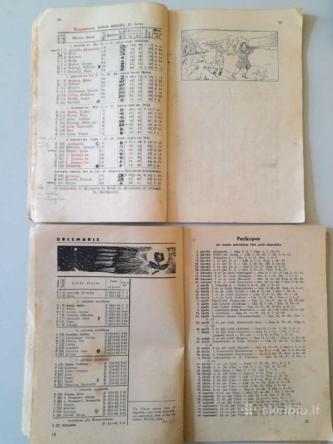 Kalendoriai 1913-1944m. - nuotraukos Nr. 11