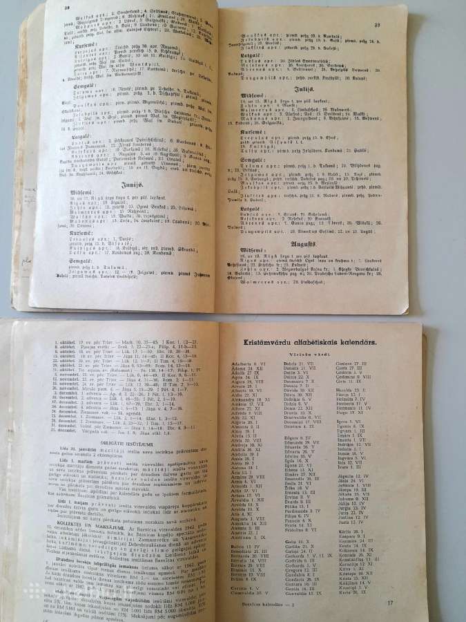 Kalendoriai 1913-1944m. - nuotraukos Nr. 12