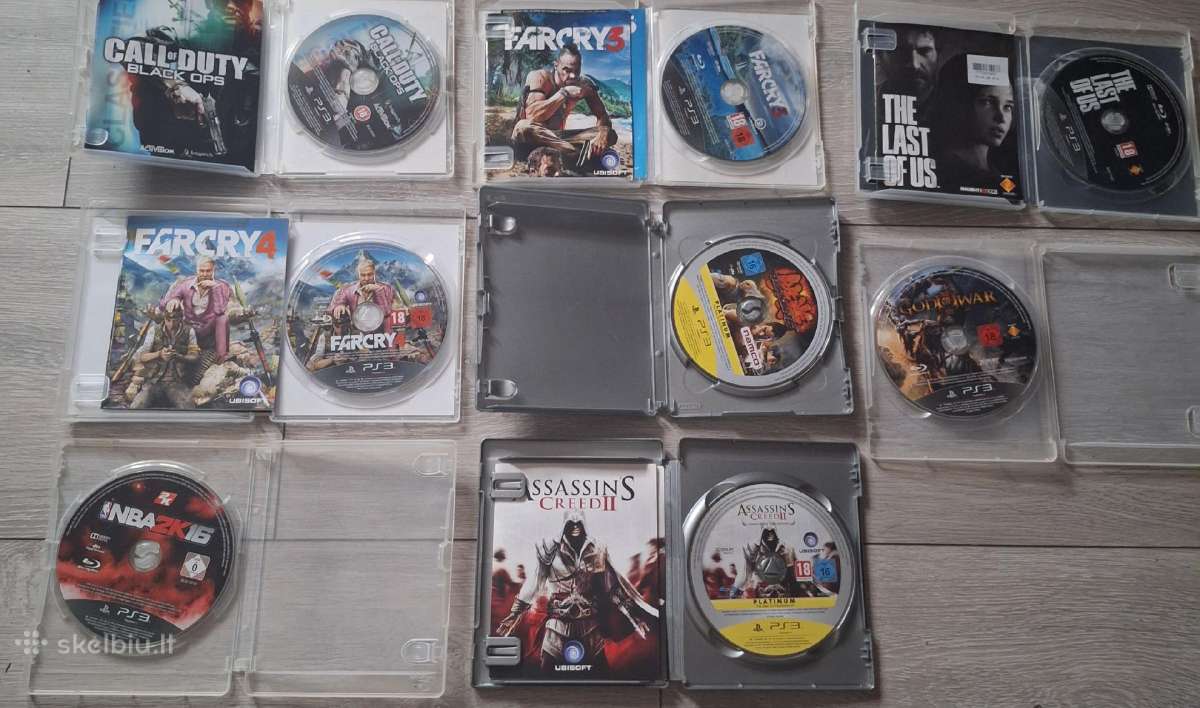 PS3 žaidimų diskai