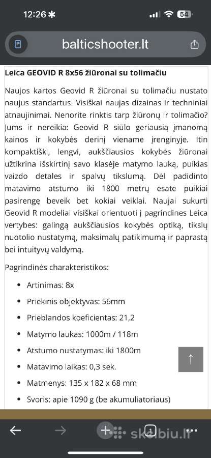 Parduodami žiūronai Leica geovid8x56r - nuotraukos Nr. 2