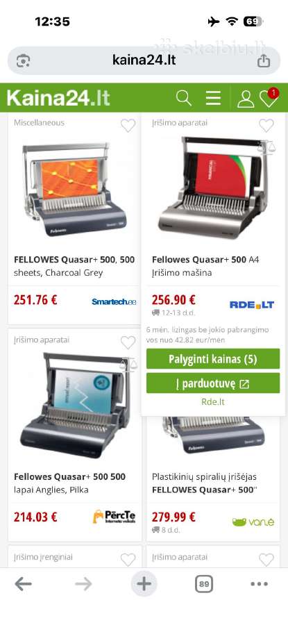 Naudotas Plastikinių spiralių įrišėjas Fellowes Qu - nuotraukos Nr. 10