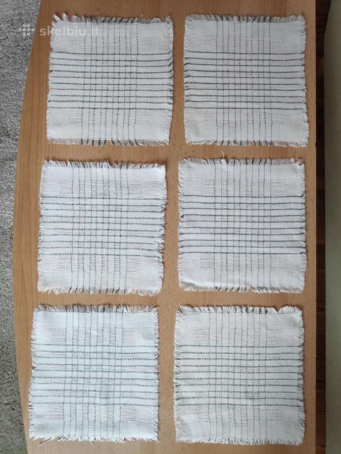 Vintažinės lininės stalo servetėlės