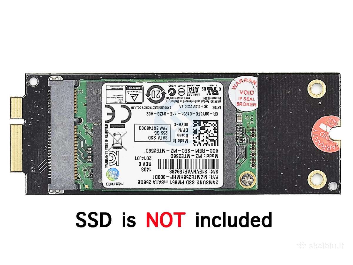 Adapteris 7+17 Pin MacBook to Msata
