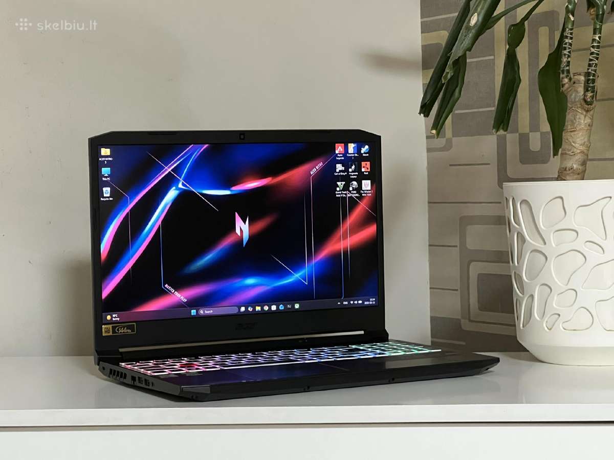 Parduodamas Acer Nitro su Gtx 1660ti, I5-10k 144hz