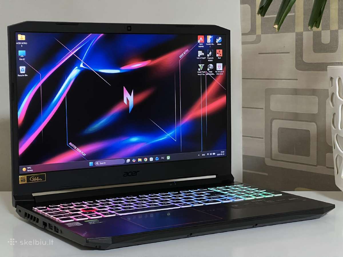 Parduodamas Acer Nitro su Gtx 1660ti, I5-10k 144hz - nuotraukos Nr. 2
