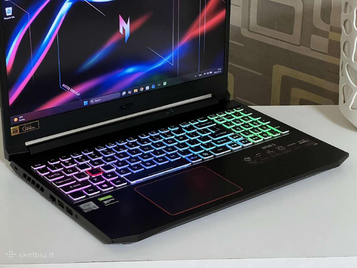 Parduodamas Acer Nitro su Gtx 1660ti, I5-10k 144hz - nuotraukos Nr. 3