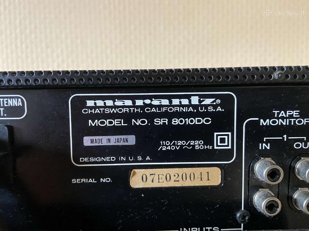 Receiveris Marantz Sr-8010 Dc - nuotraukos Nr. 4