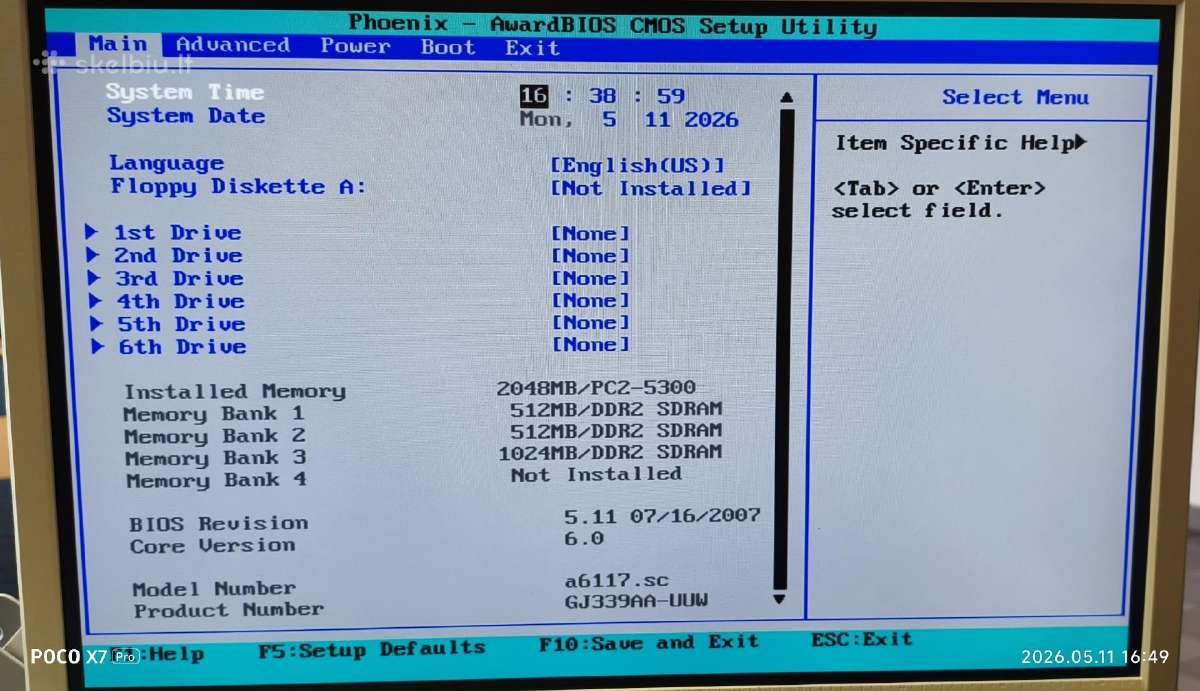 Hp Gj339aa-uuw a6117.sc - nuotraukos Nr. 3