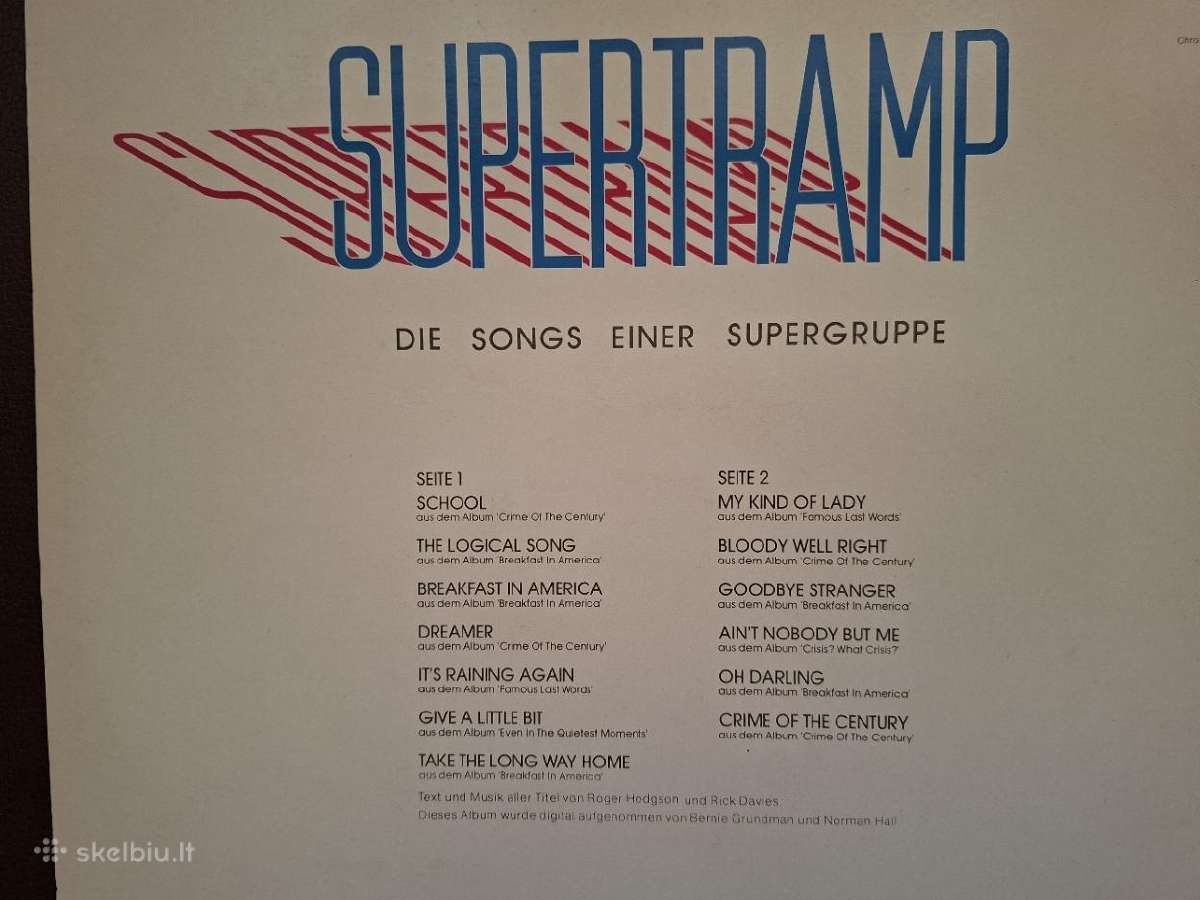 Supertramp 1984 “Die Songs Einer Supergruppe - nuotraukos Nr. 2