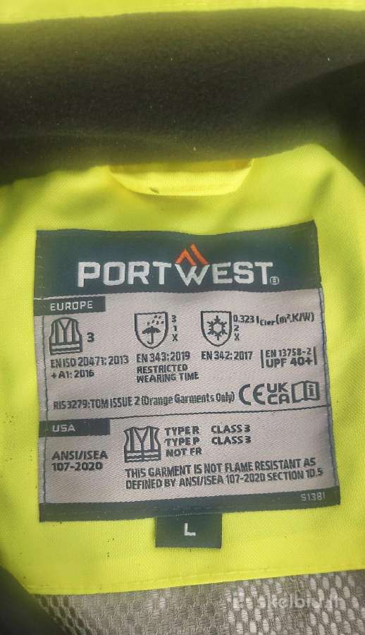 Portwest darbo žieminė striukė L - nuotraukos Nr. 5