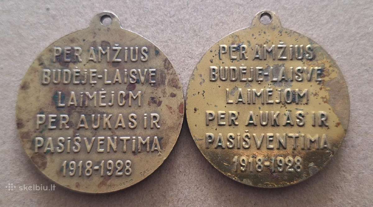 Laisves medaliai 1918-1928m 2vnt