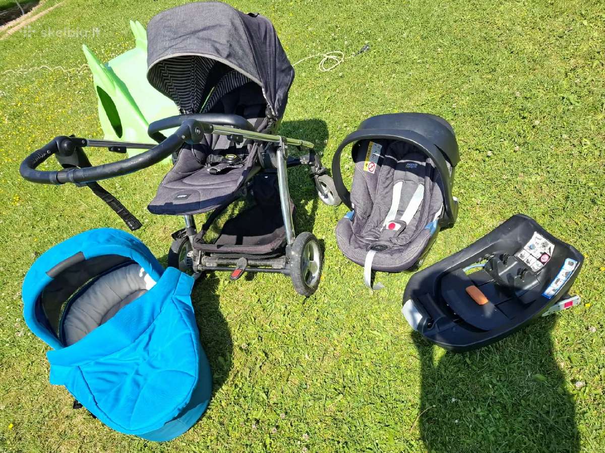 3in1 vežimėlis su isofix kėdutės tvirtinimu