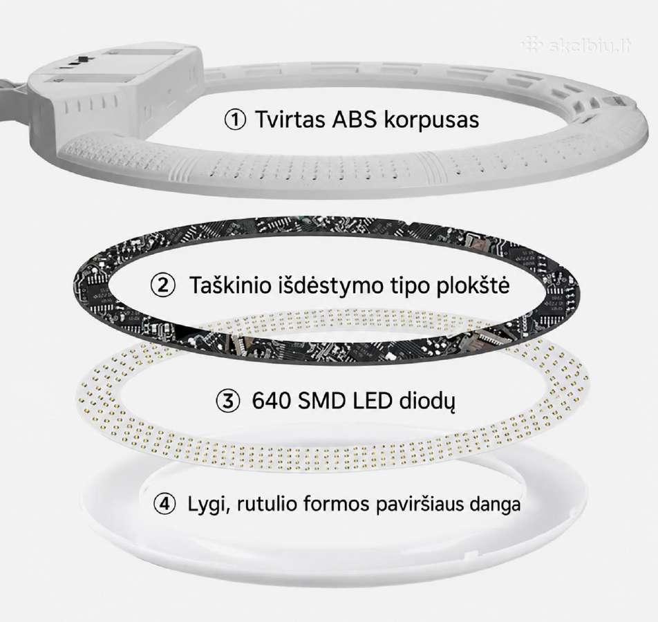 LED žiedinė lempa 100w 55 cm - Premium - nuotraukos Nr. 5