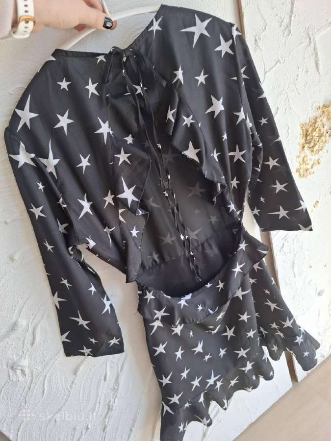 Šifoninė suknelė su žvaigždutėmis, atvira nugara - nuotraukos Nr. 7