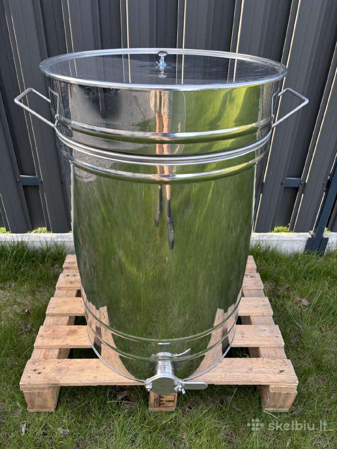 Nerūdijančio plieno medaus nusodinimo talpa 150ltr