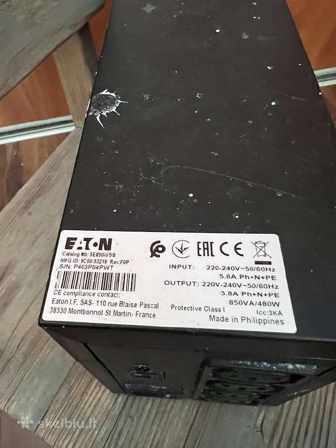 Eaton 5e 850i Usb / 5e850iusb Ups 850va / 480w - nuotraukos Nr. 3