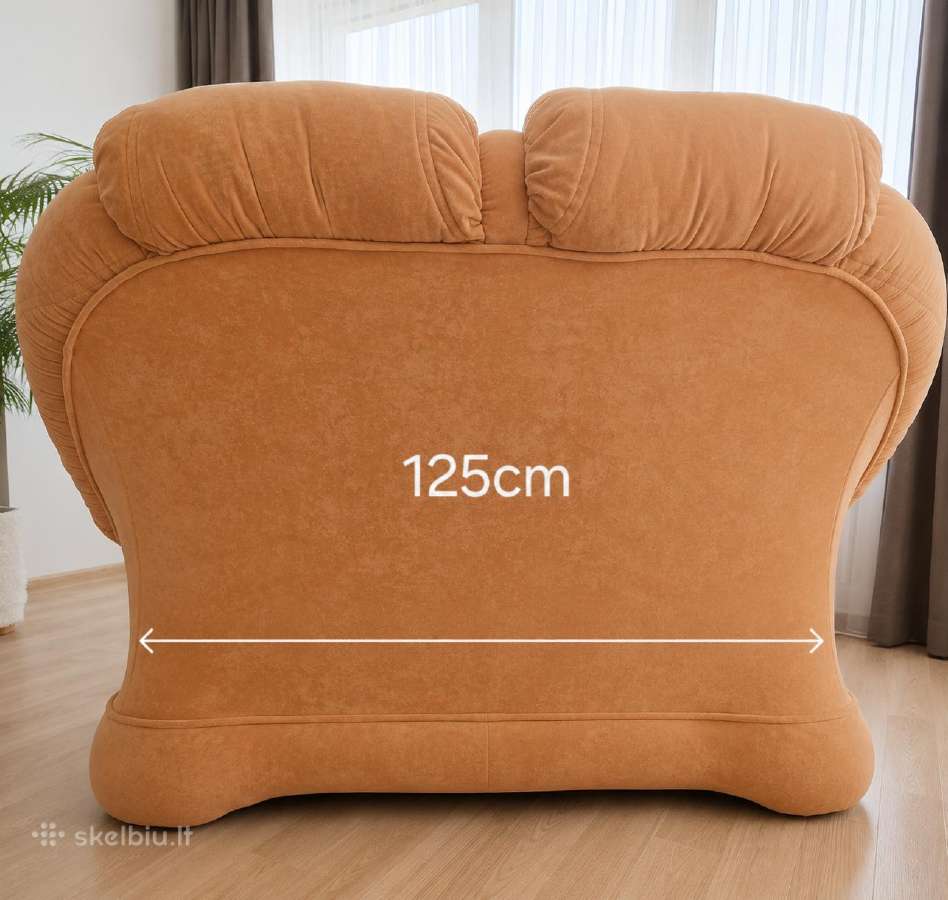 Parduodamas minkštų baldų komplektas 3 vietų sofa - nuotraukos Nr. 4