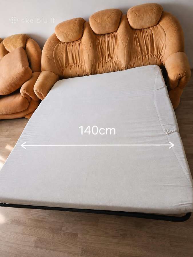 Parduodamas minkštų baldų komplektas 3 vietų sofa - nuotraukos Nr. 6