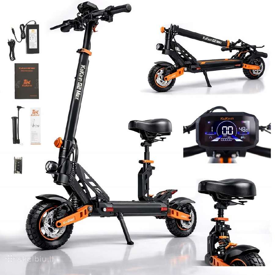 Kugoo Kukirin G2 Max /1000w / 48v / 20ah / 60 km/h - nuotraukos Nr. 5