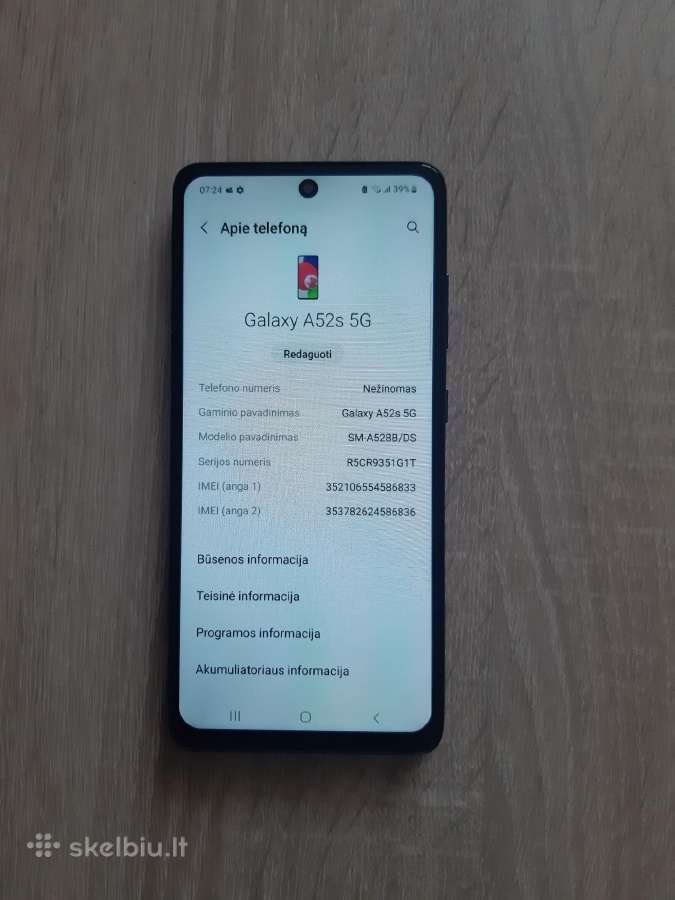 Samsung a52s 128gb - nuotraukos Nr. 4