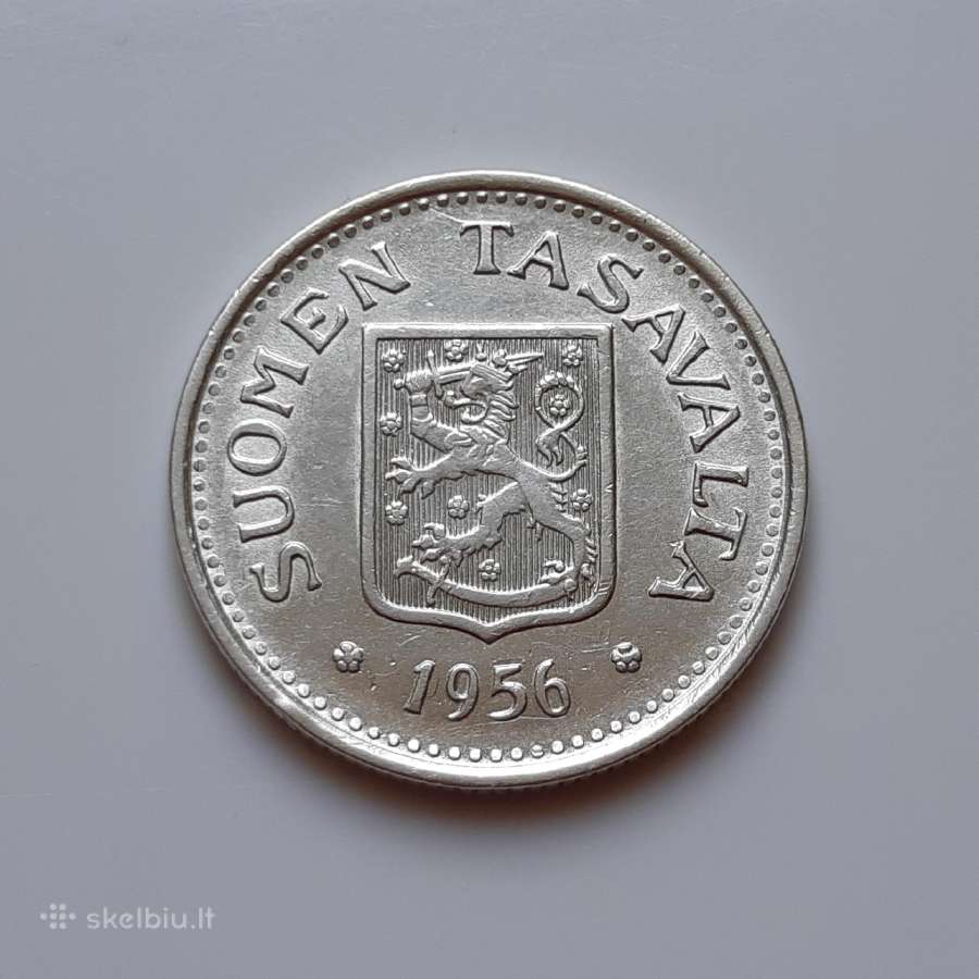 Suomija 100 markių sidabras 1956 - nuotraukos Nr. 2