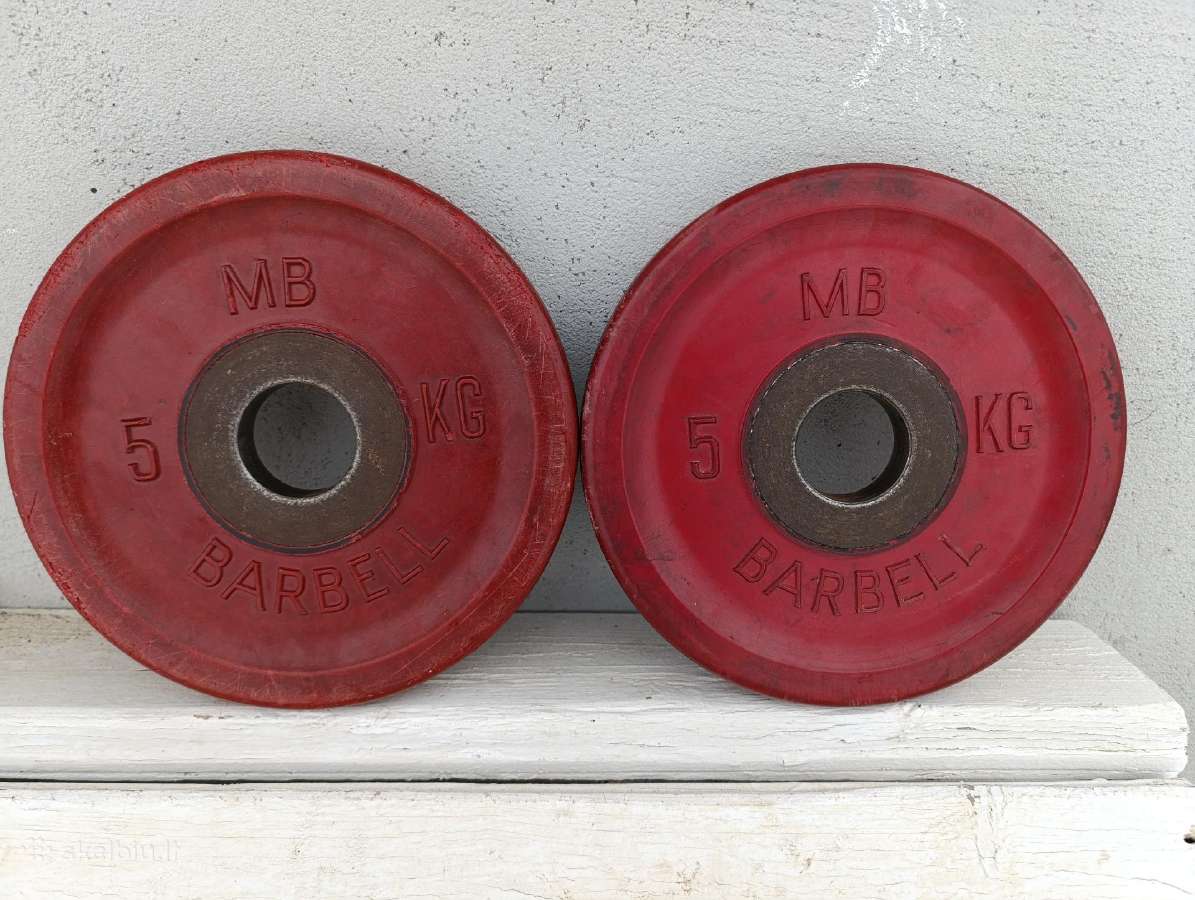 Štangos svoriai 2x5kg -25€