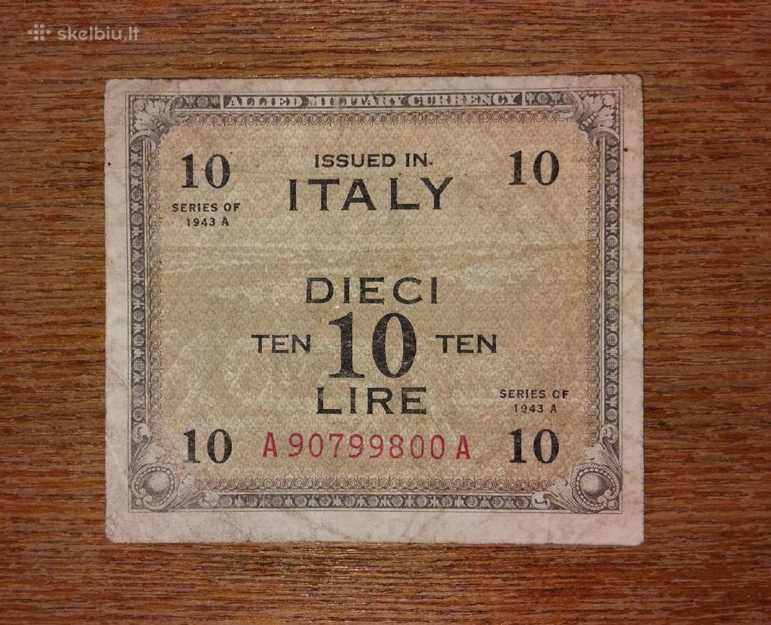 Italijos "Kariniai" 10 lirų banknotas