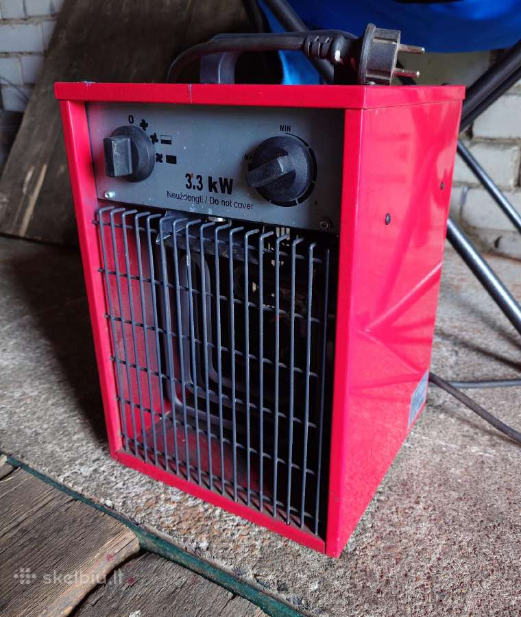 Elektrinis šildytuvas 3,3 kw, galingiausias 1fazis