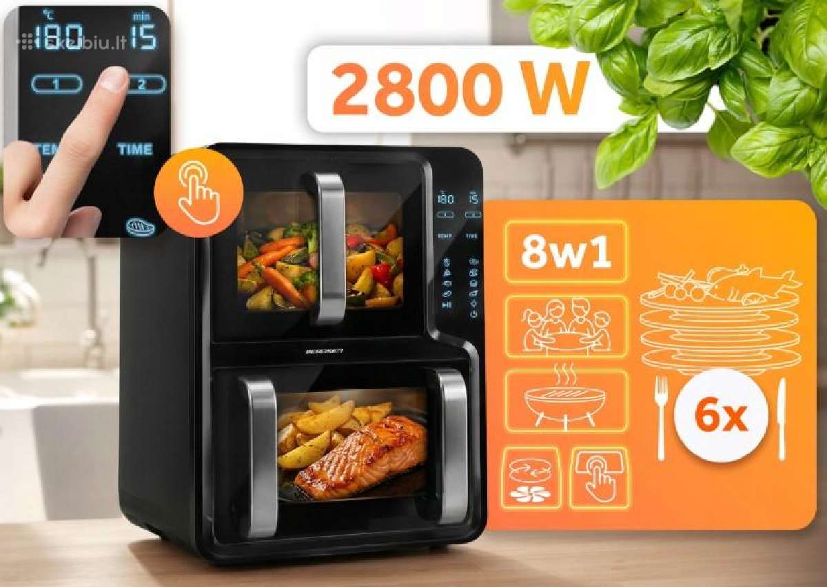 Karšto oro gruzdintuvė Berdsen Bd-664, 12l, 2800w - nuotraukos Nr. 2