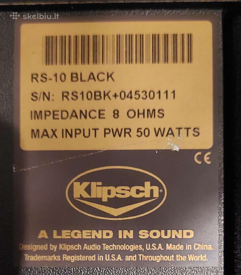 Klipsch kolonėlės RS-10 - nuotraukos Nr. 2