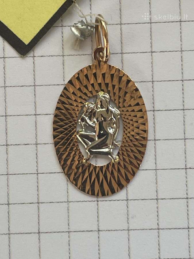 Naujas auksinis pakabukas