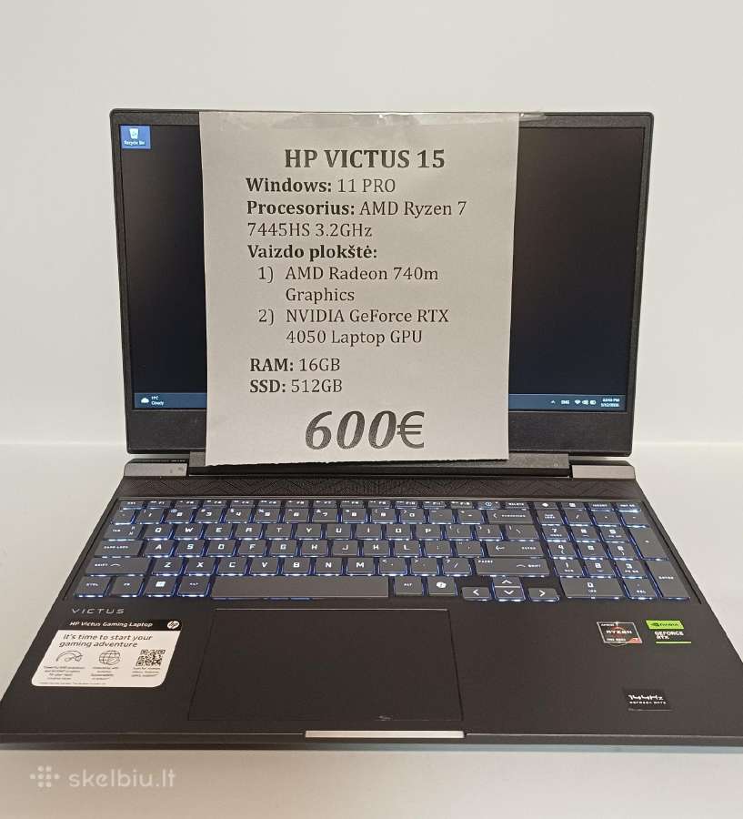 Kompiuteris Hp Victus 15 + Garantija