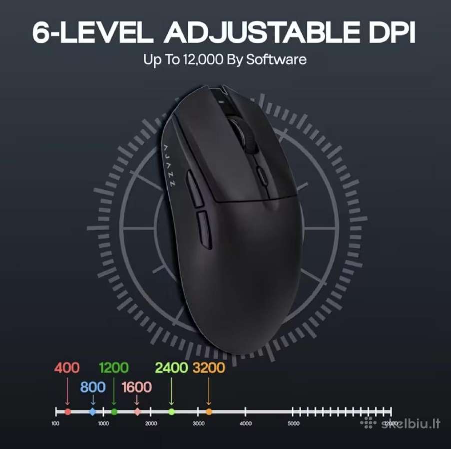 Ajazz Aj139 V2 Mc belaidė wireless gaming pelė - nuotraukos Nr. 7