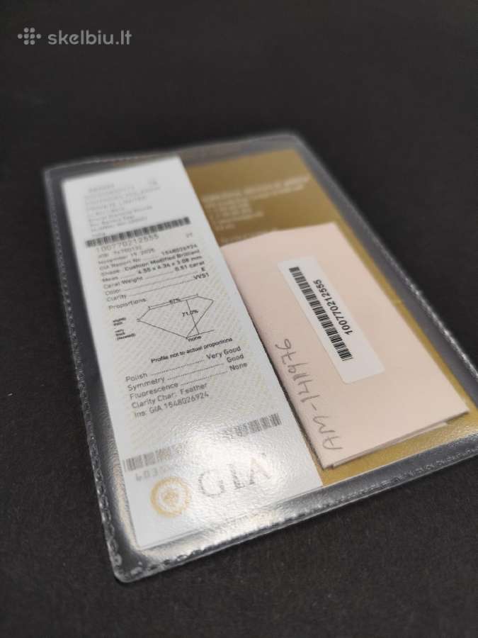 0.51 ct Aukštos Kokybės Deimantas E / Vvs1 - nuotraukos Nr. 10