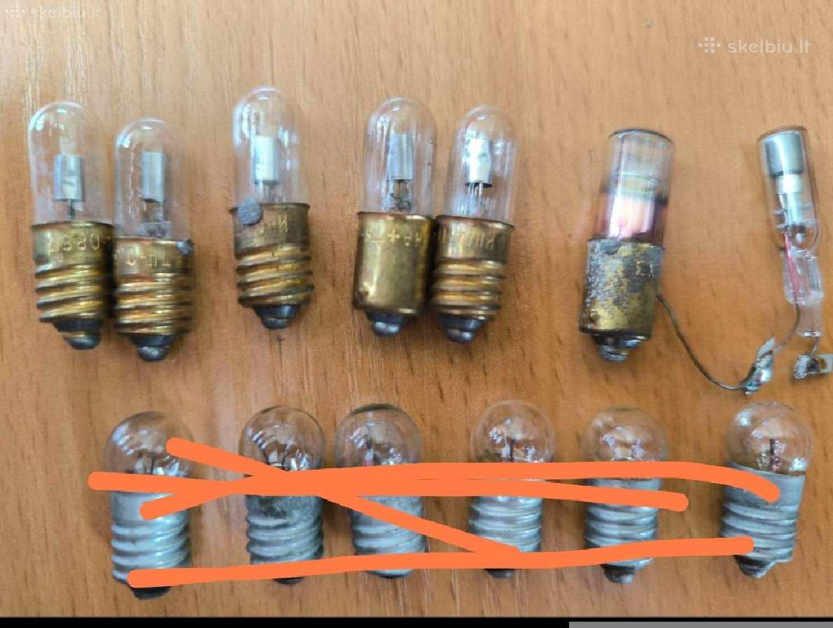 Tarybinės kaitrinės, neoninės lemputės, LED, mini - nuotraukos Nr. 2