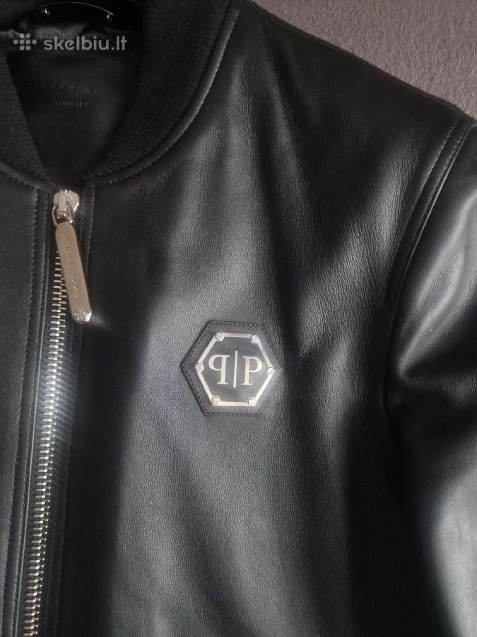 Philipp Plein lamb skin bomber jacket