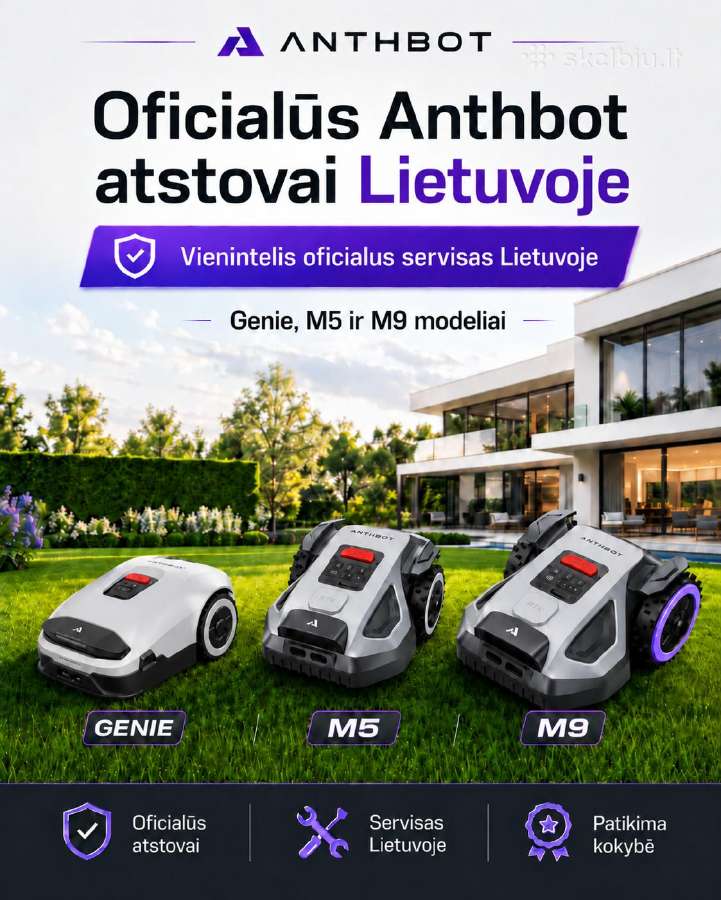 Anthbot 36a/20a/15/10a/5a belaidis vejos robotas