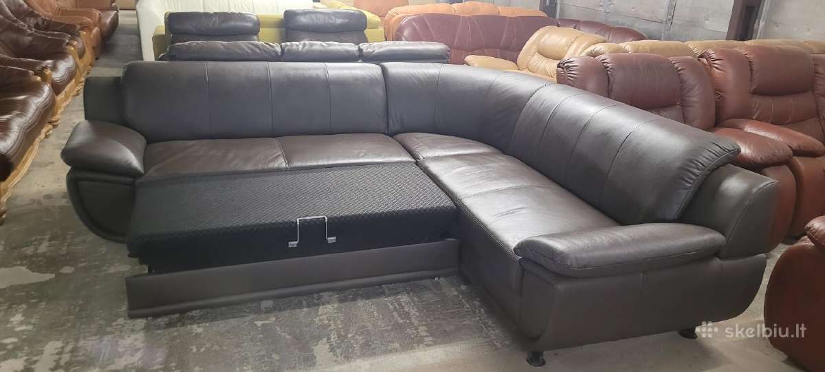 Nauji ir Naudoti Odiniai Baldai kampas sofa lova - nuotraukos Nr. 26