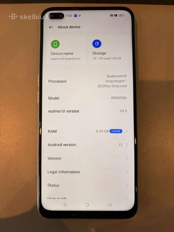 Realme X3 Superzoom8/128gb120hz ekranas60x Zoom