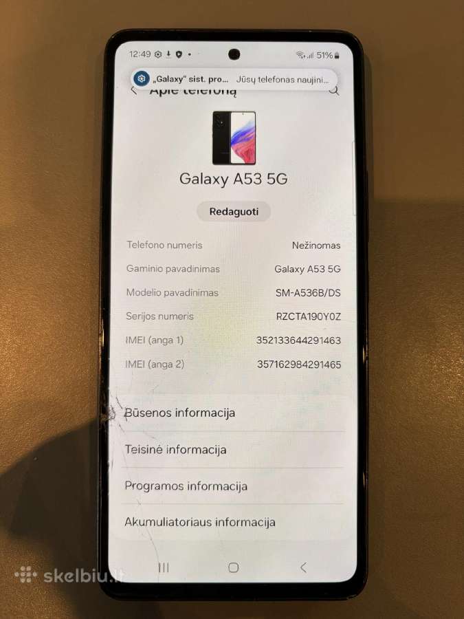 Samsung Galaxy A53 5G 6gb RAM 128gb